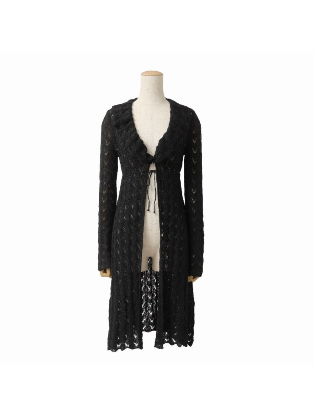 Dolce & Gabbana Cardigan Long Line Lace Clochette 42